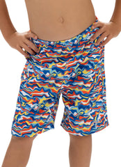 Dolfin Boys' Surfin Print Swim Trunks (Toddler, Little Kid)