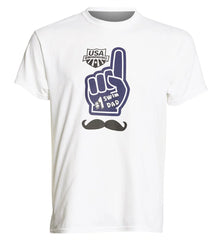 USA Swimming Men's #1 Swim Dad Crew Neck T-Shirt