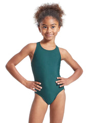 FINIS Girls' Bladeback Solid One Piece Swimsuit