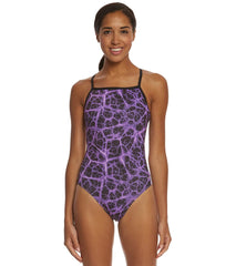 Sporti Polyester Shockwave Thin Strap One Piece Swimsuit