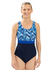 Dolfin Women's Aquashape Print Moderate Scoop Back One Piece Swimsuit