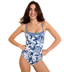 Tommy Bahama Women's Island Cays Blooms Reversible One Piece Swimsuit