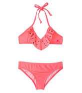 Hurley Girls' Stagger Flutter Top Retro Bottom Bikini Set (7-14)