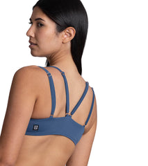 JOLYN's Women's Suzy Solid V Neck Adjustable Strap Bikini Top