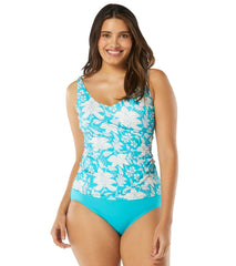 Beach House Women's Coastal Botanical Lola Wrap Tankini Top