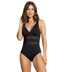 Jantzen Women's Ella Back to Black One Piece Swimsuit