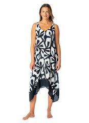 Jantzen Women's Floral Outline Maggie Scarf Dress Cover Up