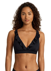 Lauren Ralph Lauren Women's Beach Club Solids Ruffle Underwire Bikini Top