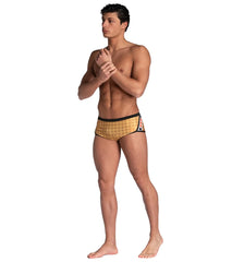 Arena Men's 50th Anniversary Gold Low Waist Square Leg Swimsuit