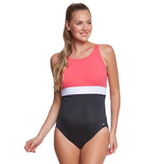 EQ Swimwear Women's Color Block Maternity One Piece Swimsuit