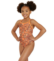 Sporti Tribal Graffiti Thin Strap One Piece Swimsuit Youth (22 - 28)