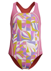 Speedo Girls' Printed Sport Splice One Piece Swimsuit (Little Kid, Big Kid)