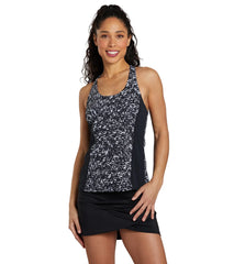 Dolfin Women's Aquashape Printed Twist Back Chlorine Resistant Tankini Top