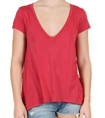 Hurley Girls' Solid Cutout V Shirt