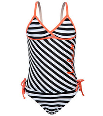 Hurley Youth Girls' Line Drive Tankini & Tie Side Bottom Set