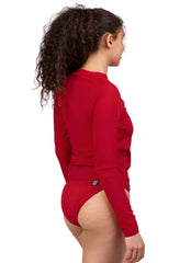 JOLYN Women's Solid Daniela Long Sleeve Rashguard
