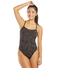 Sporti Renew Chlorine Proof Printed Micro Back One Piece Swimsuit