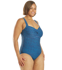 TYR Women's Plus Size Mantra Twisted Bra Controlfit Chlorine Resistant One Piece Swimsuit