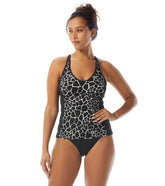 Beach House Women's Desert Giraffe Ambition Fitted Cross Back Tankini Top
