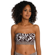 La Blanca Women's Fierce Lines Bandeau Midkini Bikini Top