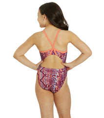 Sporti x Gretchen Walsh Desert Python Thin Strap One Piece Swimsuit Youth (22-28)