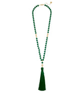Zenzii Matte Beaded Necklace With Tassel
