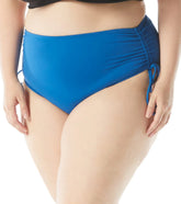 Beach House Plus Size Solid Hayden High Waisted Adjustable Side Bikini Bottom
