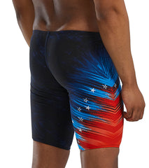 TYR Men's Valiance Large Logo Jammer Swimsuit