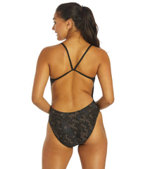 TYR Women's Carbon Hex Cutoutfit One Piece Swimsuit