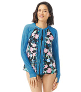 Beach House Women's Floral Fantasy Mary Long Sleeve Sun Guard Top