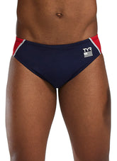TYR Men's USA Durafast Elite Brief Swimsuit