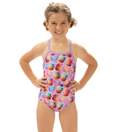 Dolfin Girls' Bon Appetit Printed One Piece Swimsuit (Little Kid)