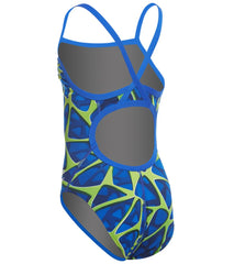 Speedo Endurance+ Girls' Caged Out Flyback One Piece Swimsuit