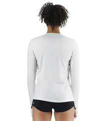 TYR Women's SunDefense Vented Long Sleeve UPF 50+ Swim Shirt