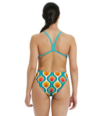 Arena Women's Retro Challenge Back One Piece Swimsuit