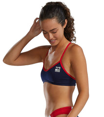 TYR USA Women's Solid Trinity Bikini Top