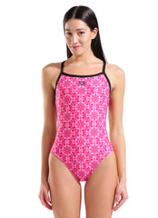 Arena Women's Floral Challenge Back One Piece Swimsuit