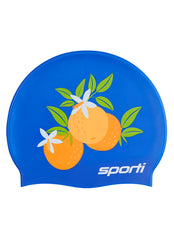 Sporti Orange Blossom Silicone Swim Cap