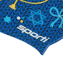 Sporti Hanukkah Silicone Swim Cap