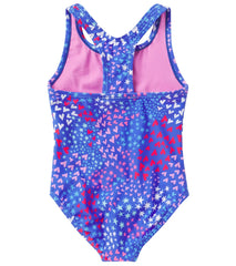 Speedo Girls' Printed Racerback One Piece Swimsuit (Little Kid, Big Kid)