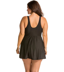 Miraclesuit Women's Plus Size Solid Must Have Marais Swim Dress
