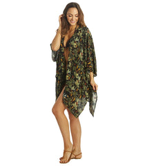 Body Glove Black & White Aubree Cover-Up Kimono