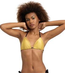 Arena Women's 50th Anniversary Shiny Gold Triangle Bikini Top