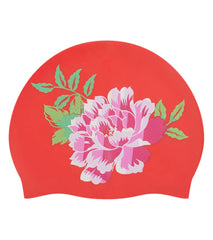 Sporti Chinoiserie Floral Silicone Swim Cap