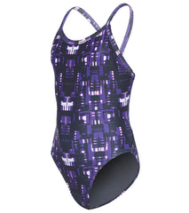 iSwim Varsity Blur Thin Strap One Piece Swimsuit Youth (22-28)