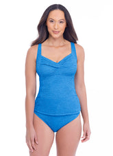 Krinkle by Penbrooke Women's Chlorine Resistant Twist Tankini Top