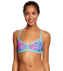 Speedo Missy Franklin Endurance Lite Splash Magic Criss Cross Swimsuit Top