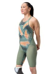 Speedo Women's LZR Valor 2.0 Printed Open Back Kneeskin Tech Suit Swimsuit