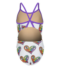 Sporti x Tyler Wallach Limited Edition Heart Face Thin Strap One Piece Swimsuit Youth (22-28)