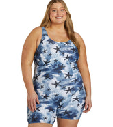 Sporti Plus Size Unitard Sanibel Island One Piece Swimsuit